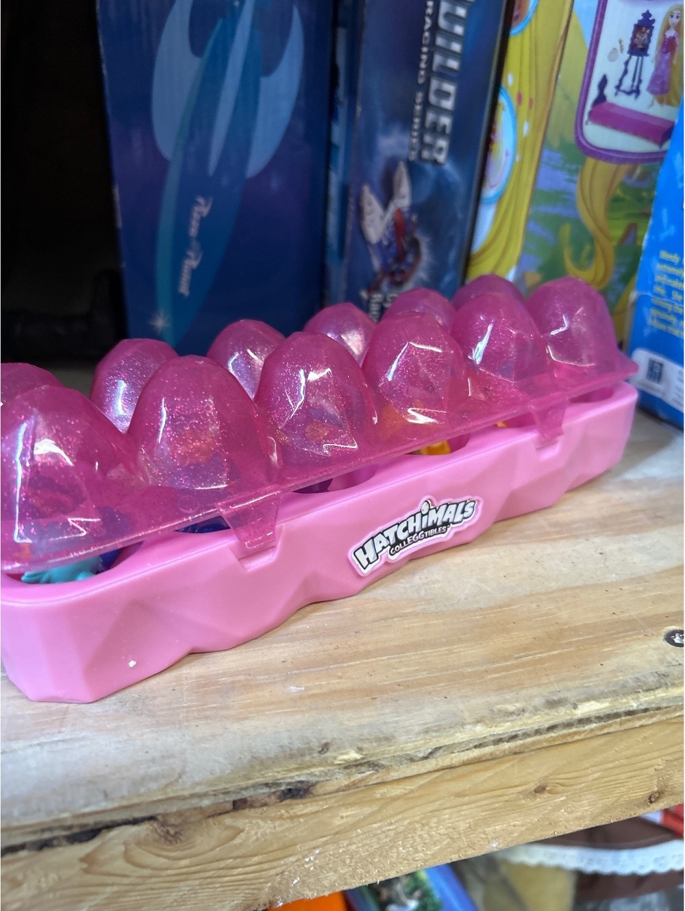 Hatchimals Surprise Pink Glitter Egg Carton with 12 Mini Figures Toy Set